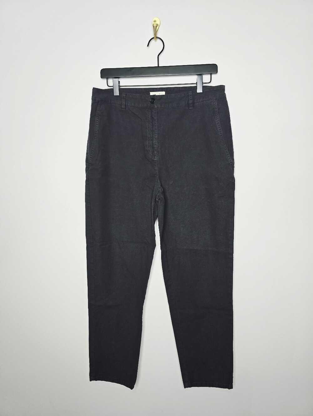 Eileen Fisher Cotton Hemp Tapered Ankle Pant Size 10